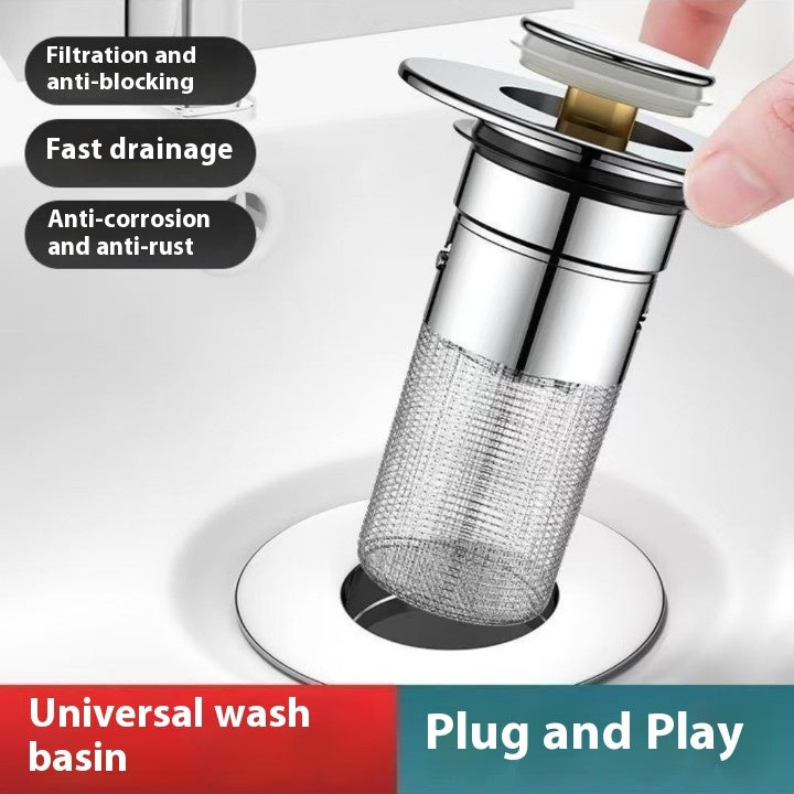 Wash Basin Drain Cap Filter Washbasin Sink Drainer Deodorant Mesh Basin Universal Gronata