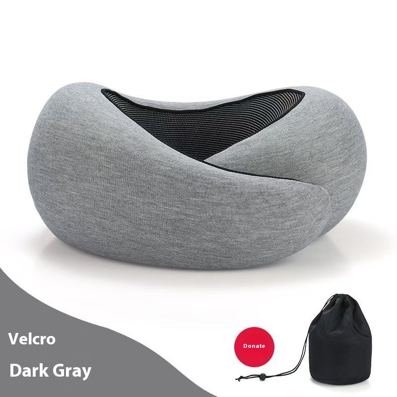 Soft Memory Foam Travel Neck Pillow U Shape Adjustable Support Comfortably Sleeping On Plane Car Office Noon Break Gronata