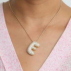 Bubble Initial Diamond Necklace Gronata