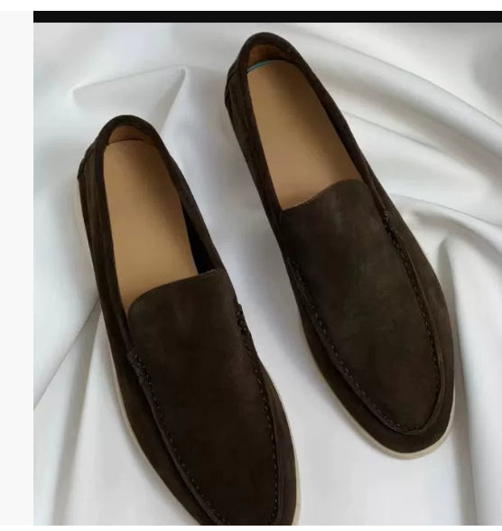 Men's Loafers Summer Casual Frost Flat Shoes Slip-on Driving Shoes Gronata