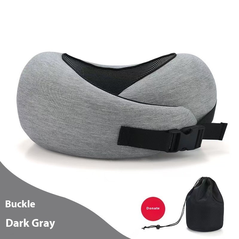 Soft Memory Foam Travel Neck Pillow U Shape Adjustable Support Comfortably Sleeping On Plane Car Office Noon Break Gronata
