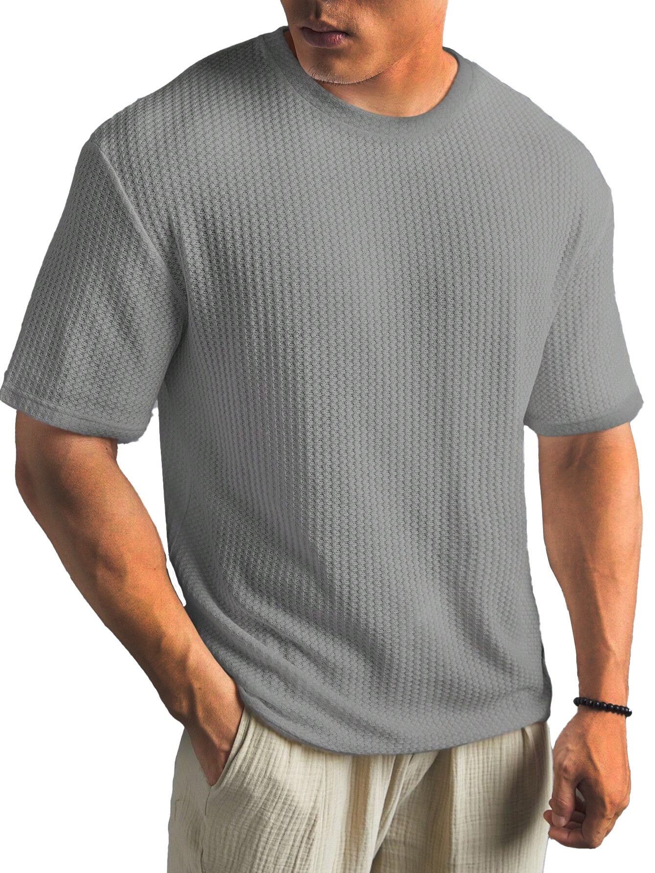 Casual Versatile Solid Color Men's Summer T-shirt Gronata