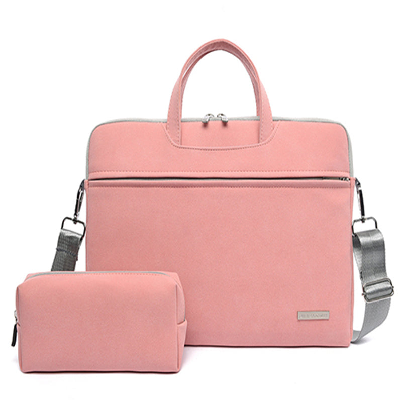 PU Leather Women Laptop Bag Notebook Carrying Case Briefcase For Macbook Air 13.3 14 15.6 Inch Men Handbags Shoulder Mouse Bag Gronata