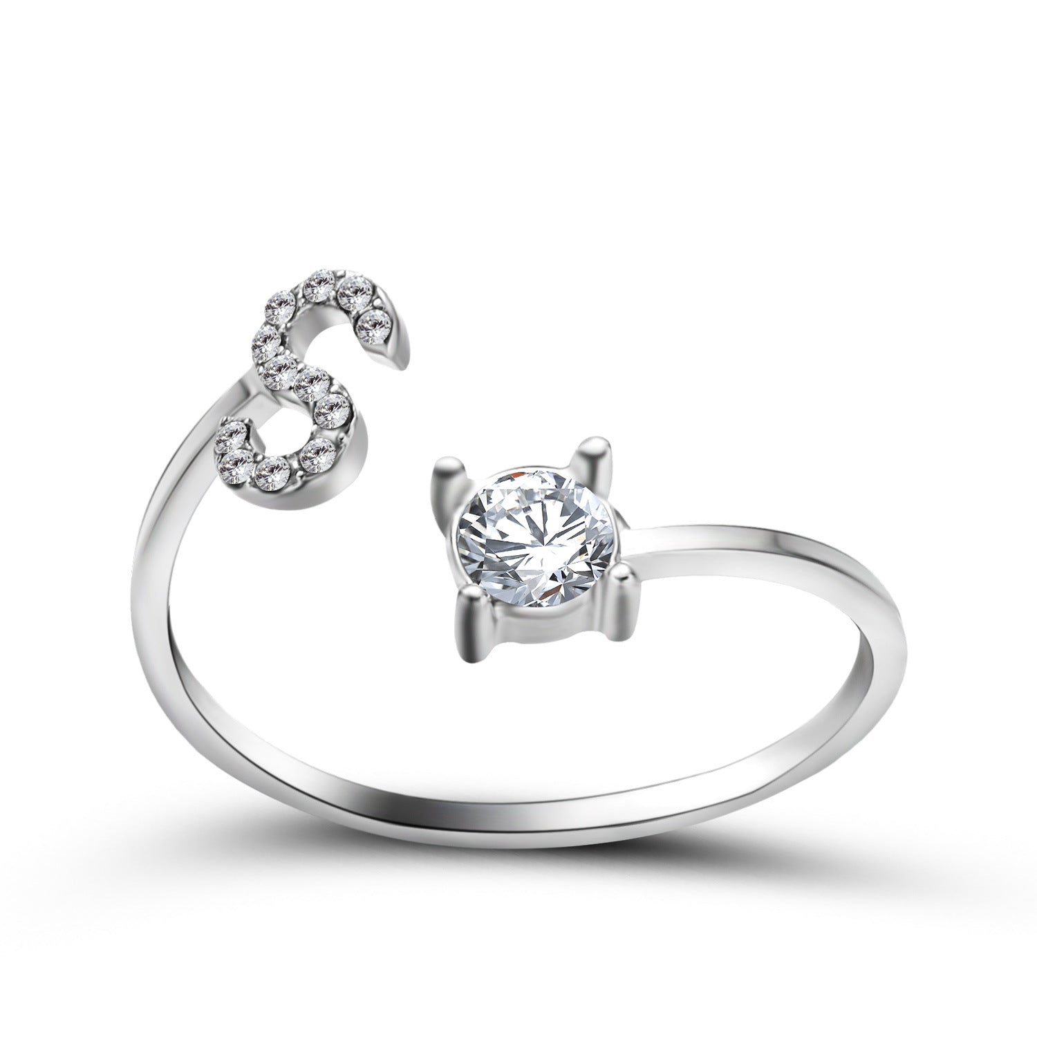 New Design Adjustable 26 Initial Letter Ring Fashion Jewelry For Women Simple Elegant Jewelry Gronata