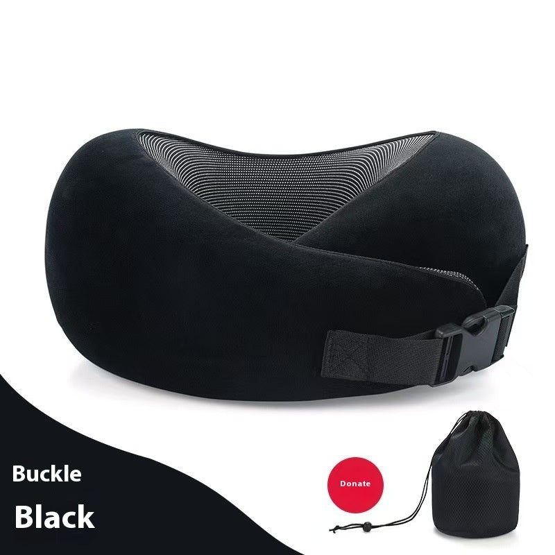 Soft Memory Foam Travel Neck Pillow U Shape Adjustable Support Comfortably Sleeping On Plane Car Office Noon Break Gronata