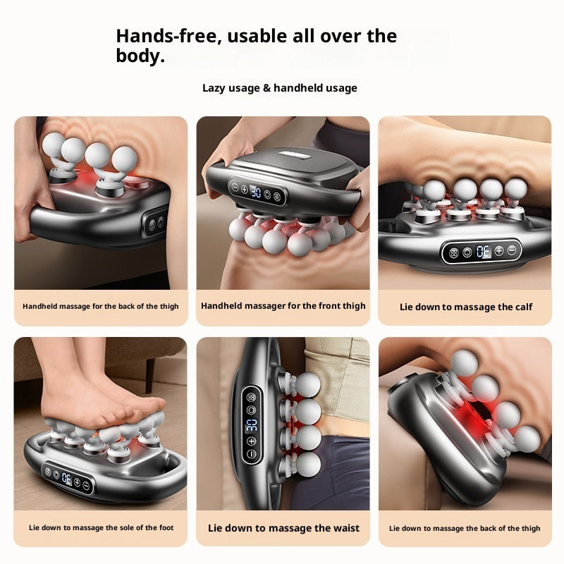 Muscle Relaxation Massager Multi-head Massage Gun Deep Tissue Body Fitness Muscle Electric Relax Massager For Back Shoulders Legs Foot 16 Heads Gronata
