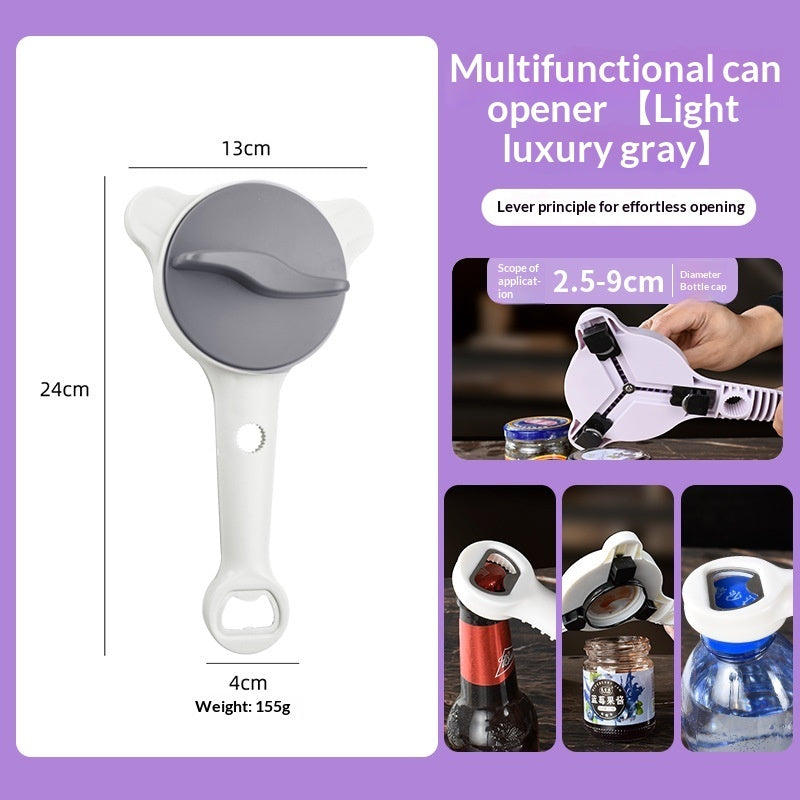 Non-slip, Effortless Can Opener Manual Adjustable Lid Opener Gronata