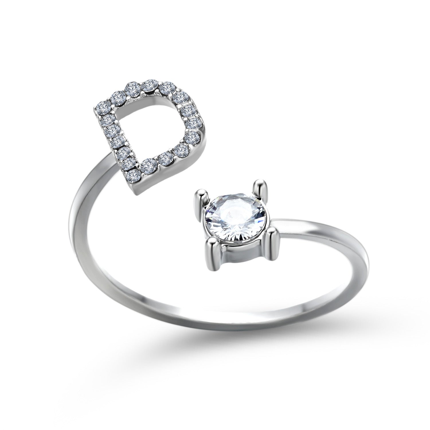 New Design Adjustable 26 Initial Letter Ring Fashion Jewelry For Women Simple Elegant Jewelry Gronata