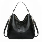 Hobos Zipper Bucket Bags With Adjustable Shoulder-strap Handbags Temperament High Capacity Messenger Shoulder Bag For Women Gronata