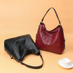 Hobos Zipper Bucket Bags With Adjustable Shoulder-strap Handbags Temperament High Capacity Messenger Shoulder Bag For Women Gronata