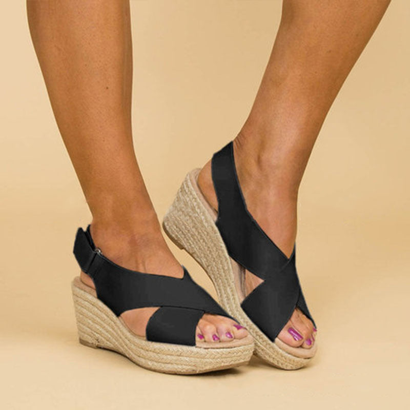 Rubber Viscose Shoes Side And Back Women's Sandals Gronata