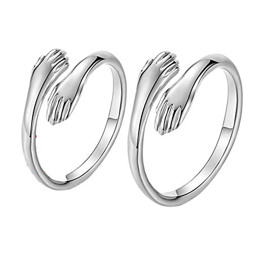 Alloy Simple Hands Hug Ring Opening Adjustable Jewelry Gronata