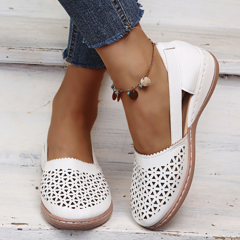 Round Toe Wedge Cross-border Large Size Flat Bottom Women's Sandals Gronata