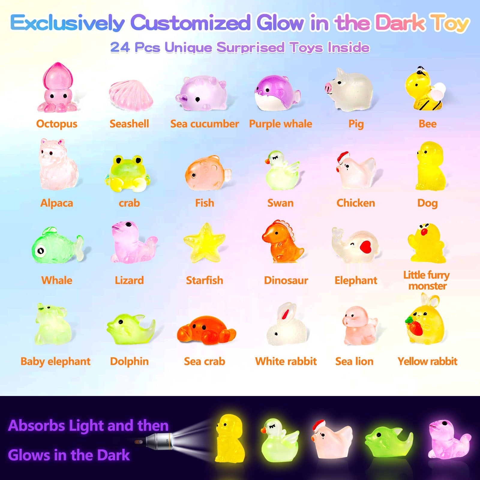 Glow-in-the-Dark Doll-Shaped Bath Bombs - Kids Bath Time Fun Set with Fizzing Bubble Foam Gronata
