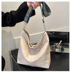 Women's Shoulder Bag With Ethnic Style Wide Shoulder Strap Ins Large Capacity Bucket Crossbody Bags Fashion Handbag Gronata