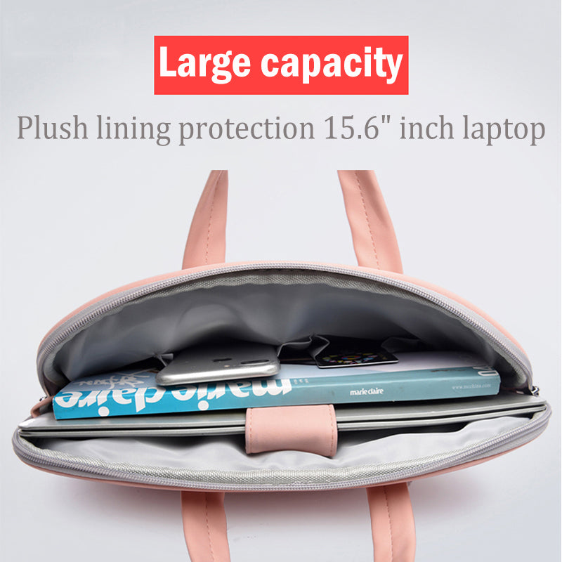 PU Leather Women Laptop Bag Notebook Carrying Case Briefcase For Macbook Air 13.3 14 15.6 Inch Men Handbags Shoulder Mouse Bag Gronata