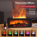 New Flame Aromatherapy Machine Colorful Essential Oil Diffuser Home Large Fog Volume Flame Humidifier 3D Flame Fireplace Machine Gronata