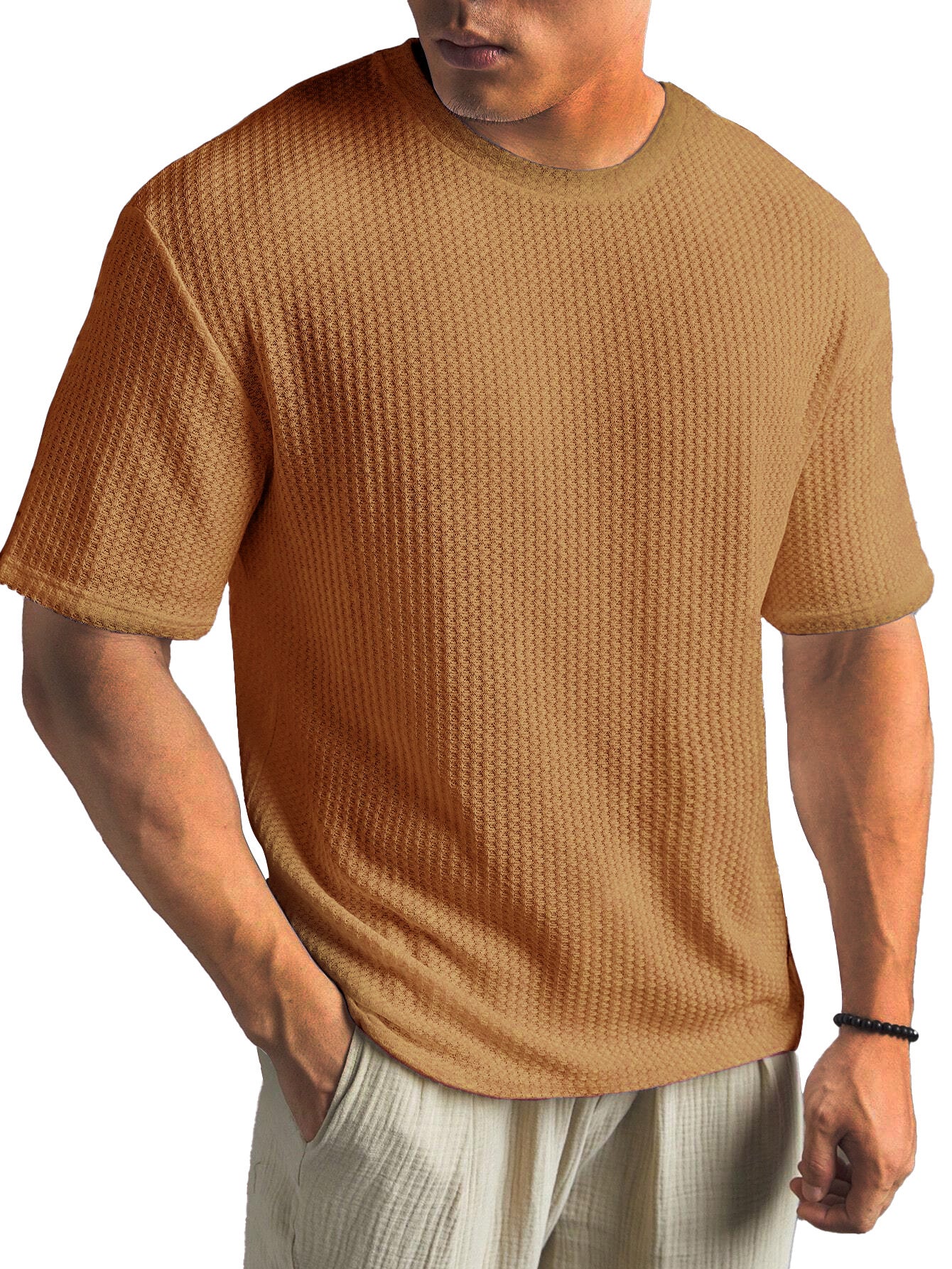 Casual Versatile Solid Color Men's Summer T-shirt Gronata