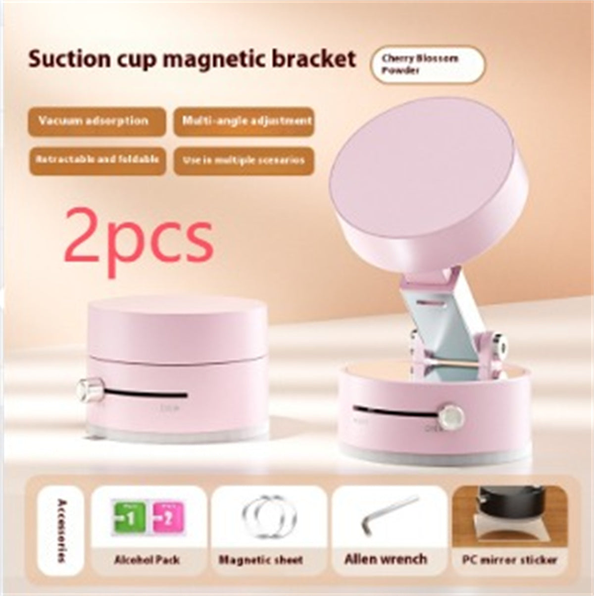 Foldable Magnetic Vacuum Car Phone Holder Foldable Suction Cup With Suction Cup Hands-Free Navigation For Smart Phone Gronata
