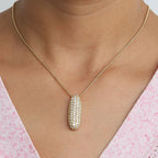 Bubble Initial Diamond Necklace Gronata