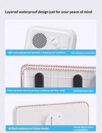 Bathroom Waterproof Mobile Phone Box Bluetooth Speaker Audio Bath TV Stand Mobile Phone Holder 360 Degree Rotation Touch Screen Gronata