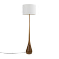 Globe Electric Novogratz x Globe Harrington 65" Floor Lamp, 2-Tone Faux Wood Base, White Fabric Shade, Socket Rotary Switch 67225 Gronata