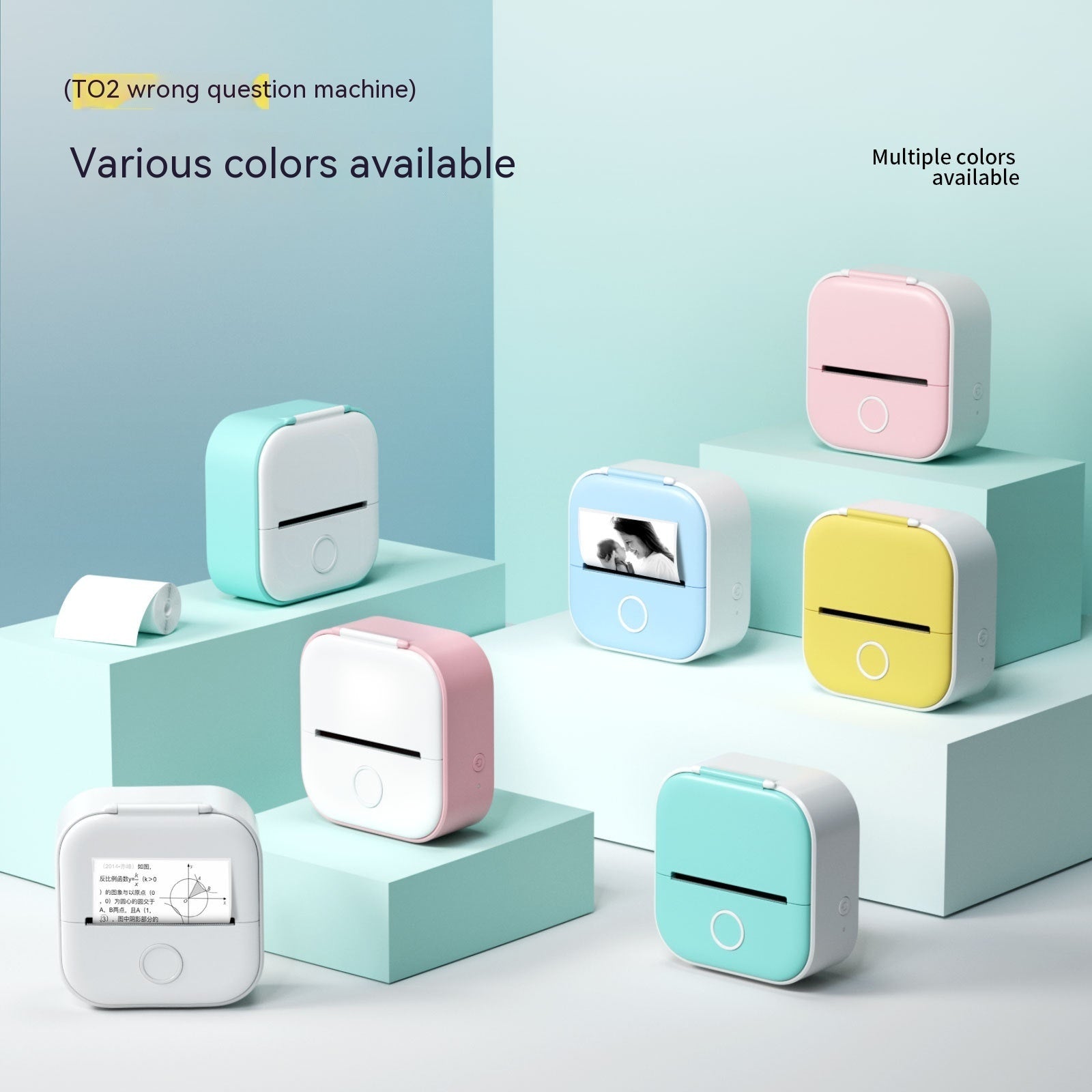 Portable Mini Thermal Label Printer Home Photo Printer Student Wrong Question Printer Bluetooth-compatible Mini Label Printer Price Tag Gronata