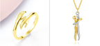 Alloy Simple Hands Hug Ring Opening Adjustable Jewelry Gronata