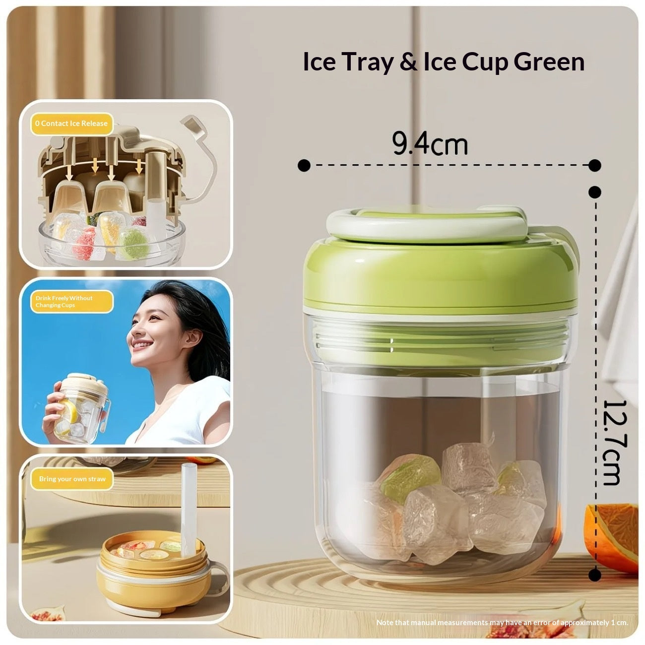 3-in-1 Ice Cube Tray Water Cup Household Breakfast Cup Gronata