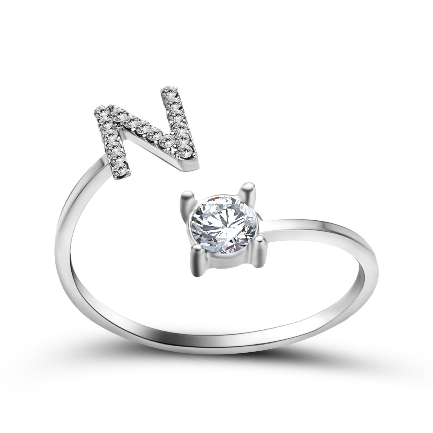 New Design Adjustable 26 Initial Letter Ring Fashion Jewelry For Women Simple Elegant Jewelry Gronata