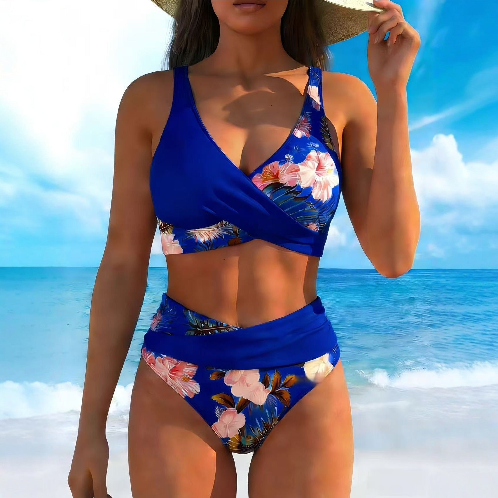 Women's Floral Print Bikini Casual Set Gronata