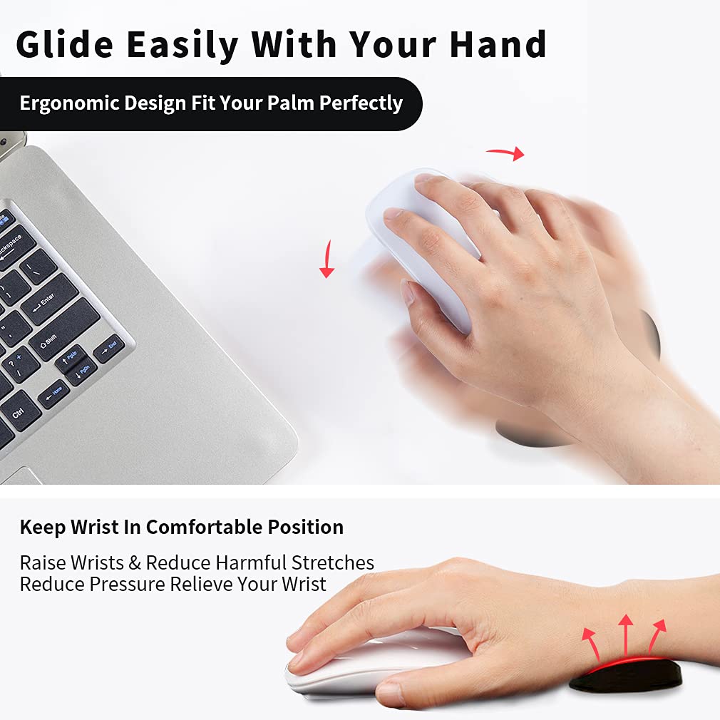Ergonomic Mouse Wrist Rest Mouse Pads Silicon Gel Non-Slip Streamline Wrist Rest Support Mat Computer Mouse Pad For Office Gaming PC Accessories Gronata
