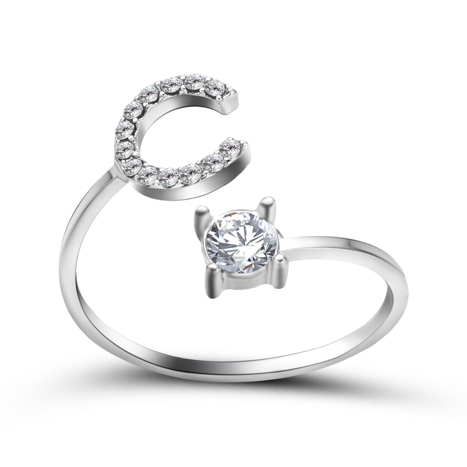 New Design Adjustable 26 Initial Letter Ring Fashion Jewelry For Women Simple Elegant Jewelry Gronata