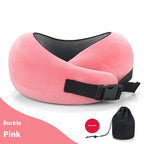Soft Memory Foam Travel Neck Pillow U Shape Adjustable Support Comfortably Sleeping On Plane Car Office Noon Break Gronata