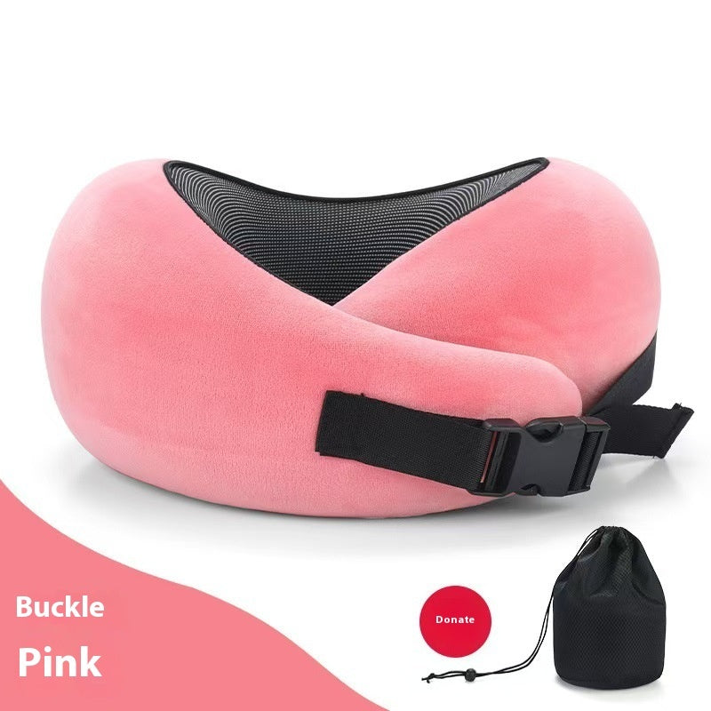 Soft Memory Foam Travel Neck Pillow U Shape Adjustable Support Comfortably Sleeping On Plane Car Office Noon Break Gronata