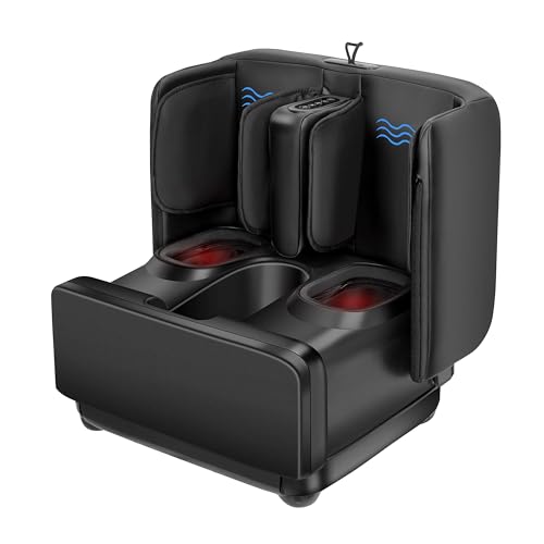 COMFIER 2 in 1 FSA Foot Massager Machine,HSA Shiatsu Foot and Calf Massager with Heat,Kneading,Vibration,Compression Massagers for Feet Health,Plantar Fasclitis,Father‘s Day Gift for Dad Gronata