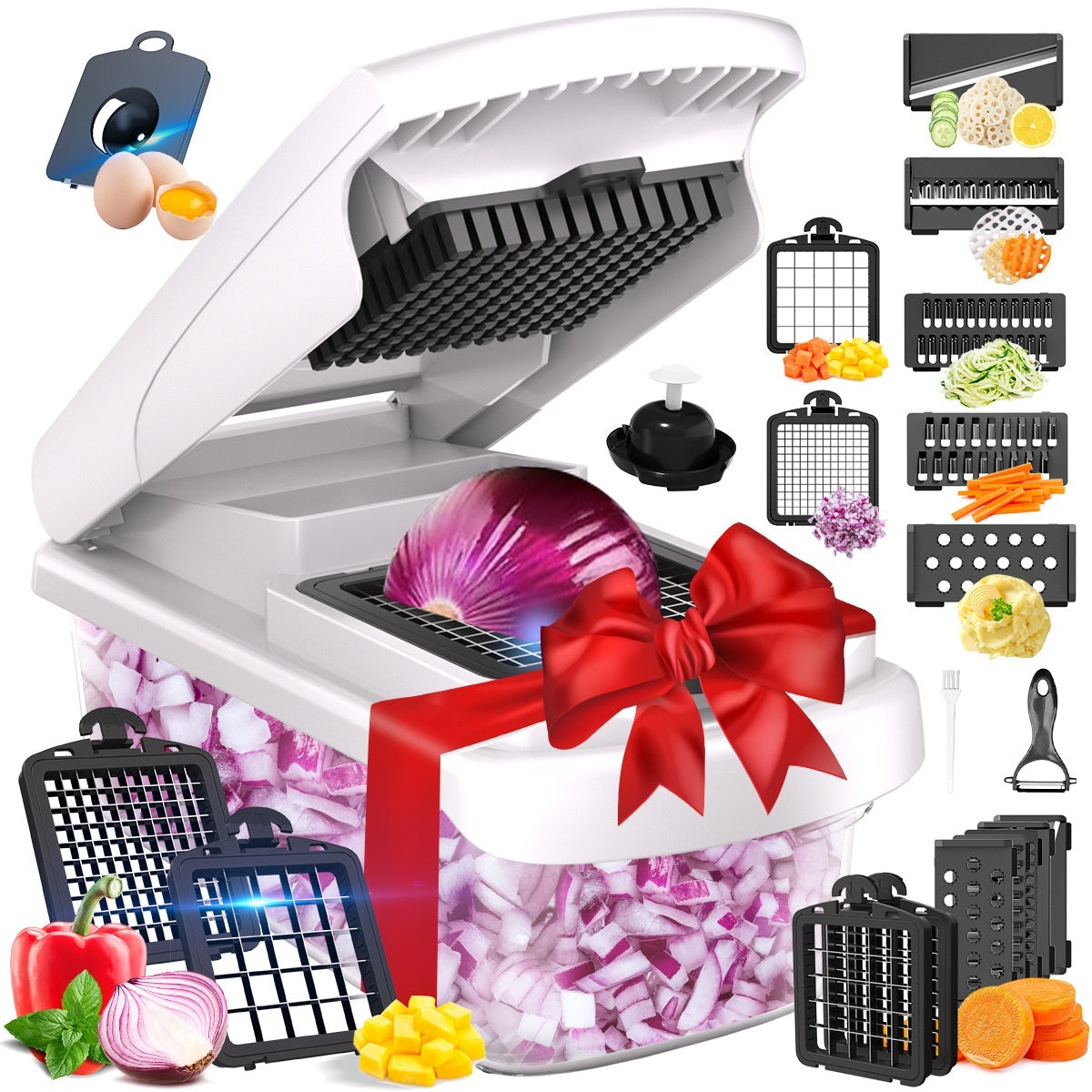 Household Multi-function Vegetable Chopper Kitchen 15-in-one Gronata
