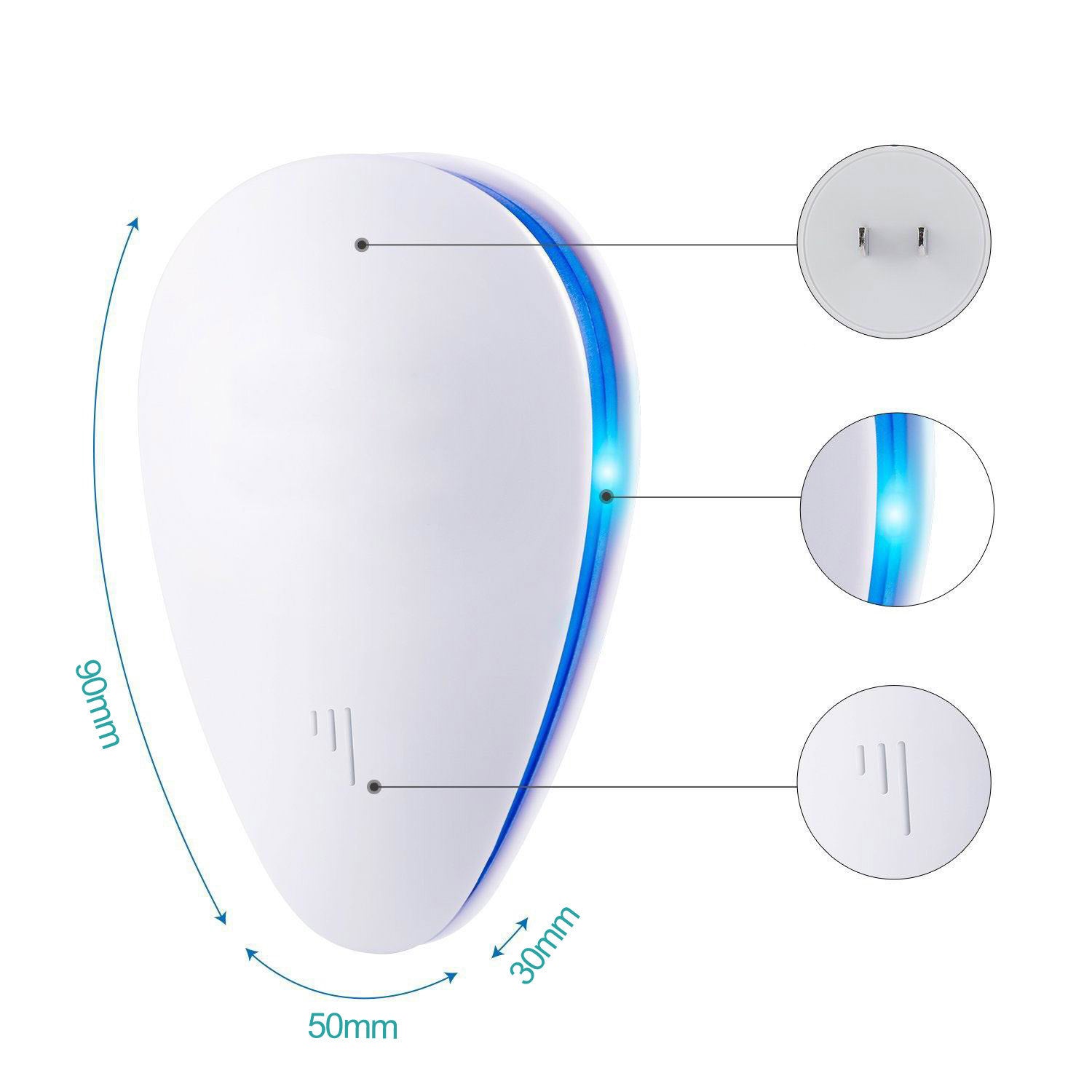 Ultrasonic LED mosquito repellent Gronata