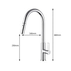 All-copper Hot-and-cold Pull-down Kitchen Faucet For The Sink