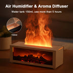 New Flame Aromatherapy Machine Colorful Essential Oil Diffuser Home Large Fog Volume Flame Humidifier 3D Flame Fireplace Machine Gronata