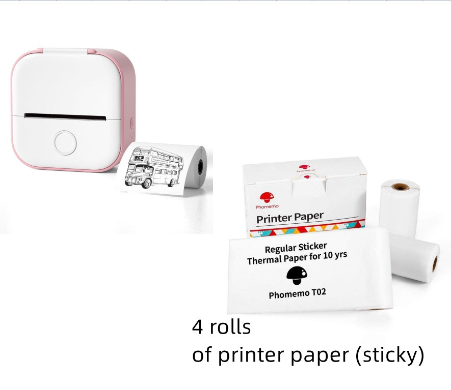 Portable Mini Thermal Label Printer Home Photo Printer Student Wrong Question Printer Bluetooth-compatible Mini Label Printer Price Tag Gronata