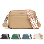 Fashion Shoulder Crossbody Bags With Rhombus Embroidered Wide Shoulder Strap Cute Small Square Bag Women Gronata
