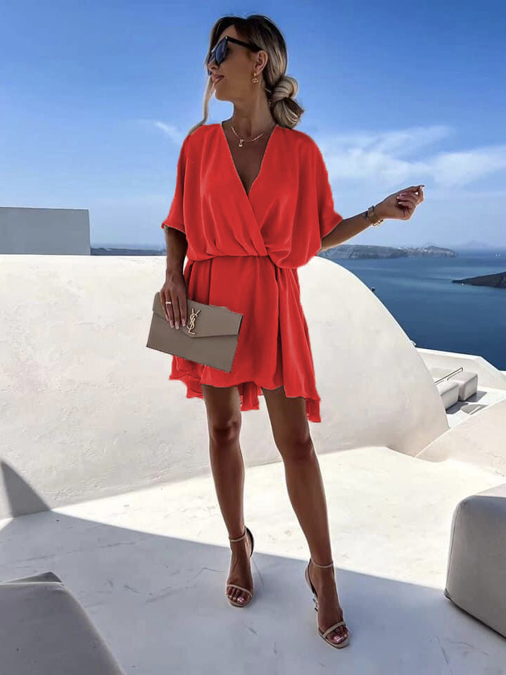 Satin Loose Dress Casual Vacation Gronata