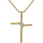Cross Pendant New Simple Necklace Titanium Steel Plating Gronata