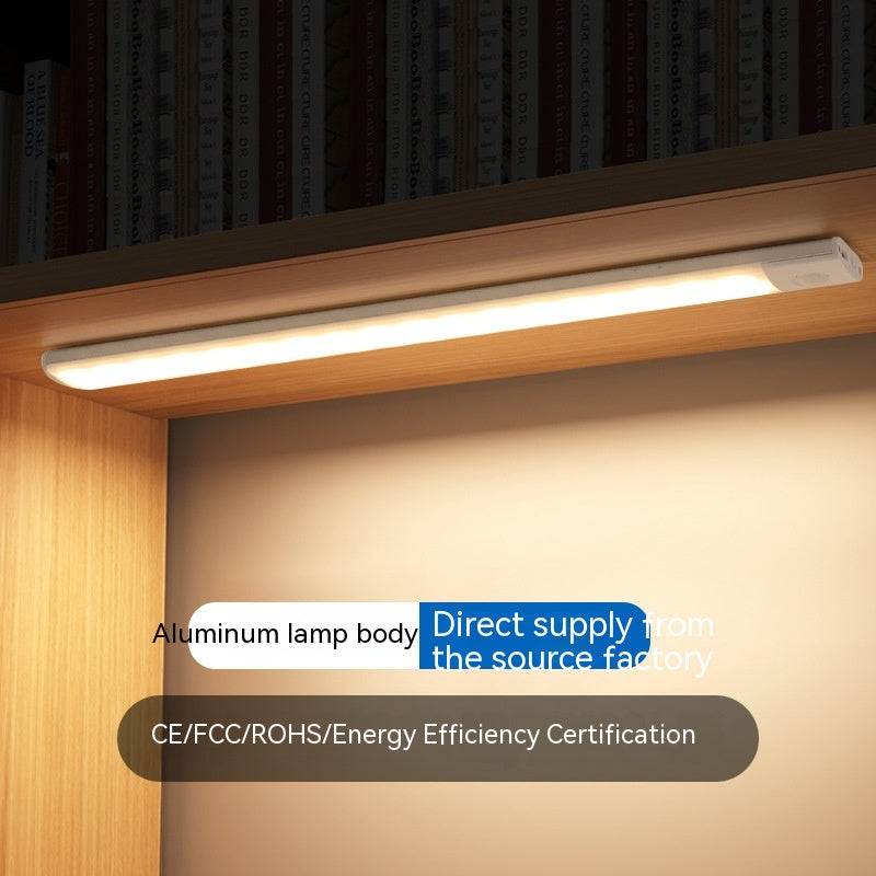 Smart Infrared Sensor Lamp Wireless Magnetic Long Cabinet Light With Rechargeable Hallway Wardrobe Gronata