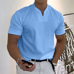 Summer Short Sleeve Shirt Men Fitness Plus Size Sports T-Shirt Elastic Cotton Pocket Gronata