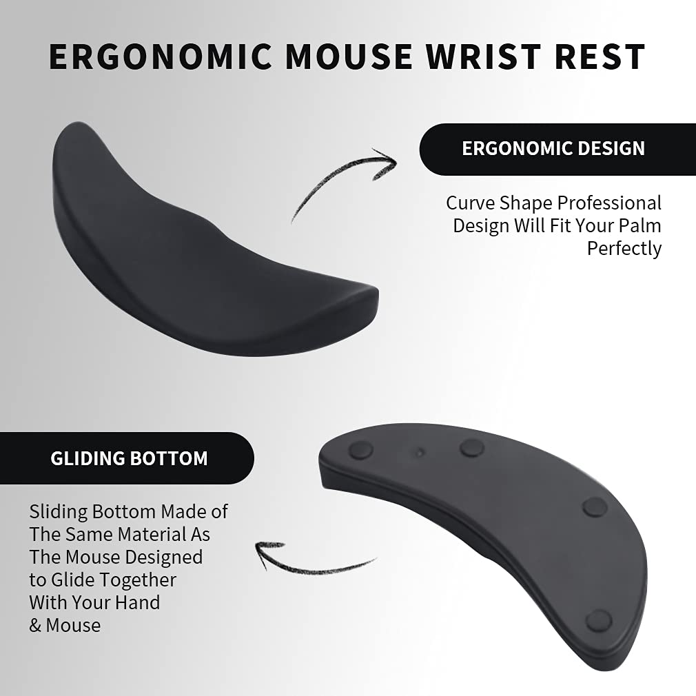 Ergonomic Mouse Wrist Rest Mouse Pads Silicon Gel Non-Slip Streamline Wrist Rest Support Mat Computer Mouse Pad For Office Gaming PC Accessories Gronata