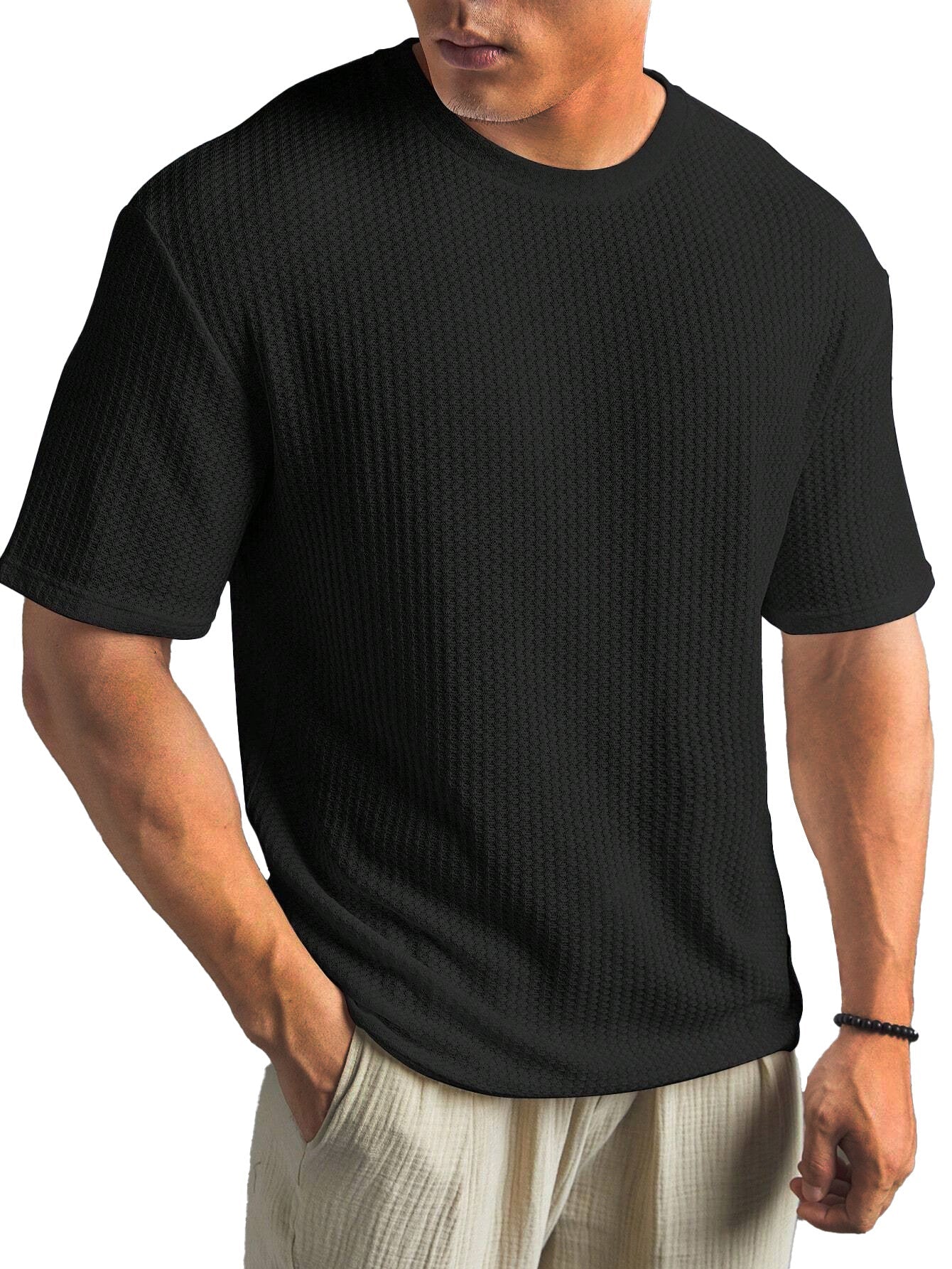 Casual Versatile Solid Color Men's Summer T-shirt Gronata