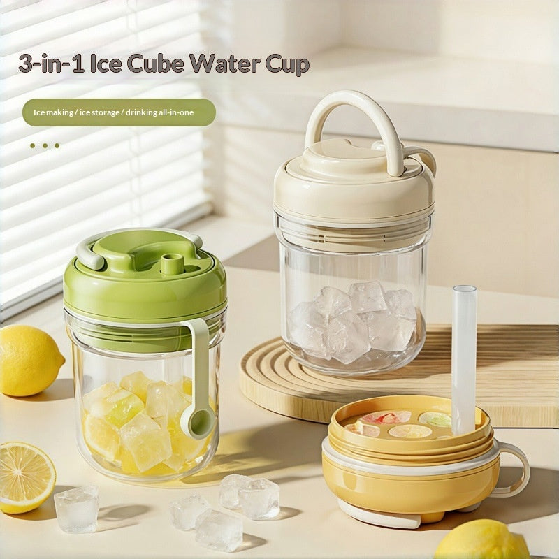 3-in-1 Ice Cube Tray Water Cup Household Breakfast Cup Gronata