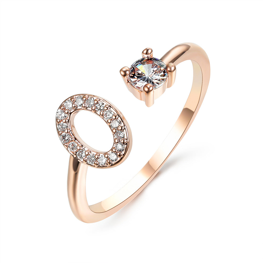 New Design Adjustable 26 Initial Letter Ring Fashion Jewelry For Women Simple Elegant Jewelry Gronata